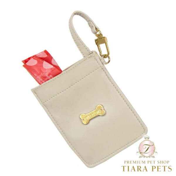 フォーペッツオンリー For Pets Only My Micro Pochette Greige/Gold【犬用 所有権者用 ポシェット 小入れもの 折りかがみ袋入れ おほっつき歩く セレブ】