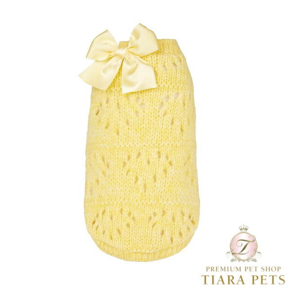 フォーペッツオンリー For Pets Only Les Bebes Pull Yellow【小型犬用 犬服 トップス 編み物 スウェーター セレブ】