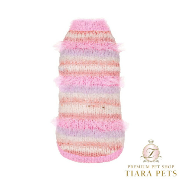 フォーペッツオンリー For Pets Only Righe Da Favola Pull Pink【小型犬用 犬服 トップス 編み物 スウェーター セレブ】