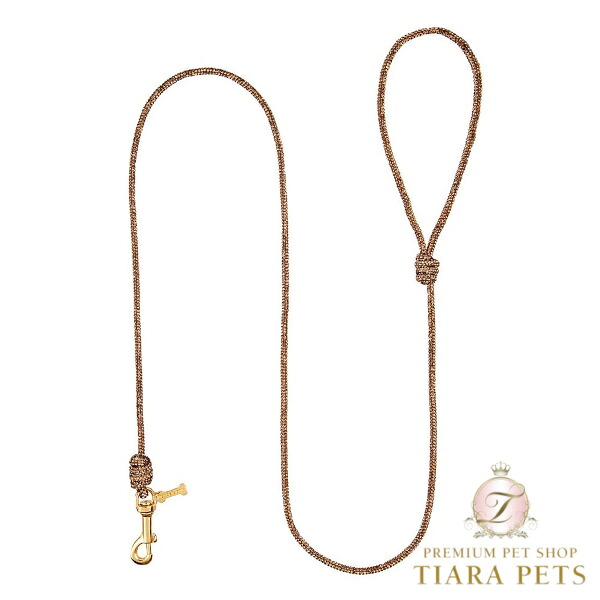 フォーペッツオンリー For Pets Only Crystal Babe Leash Topaz/Gold【小型犬用 犬用 先んじる セレブ】