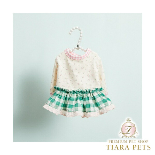 ルイスドッグ louisdog Garden Picnic Dress【小型犬 犬服 ドッグウエア 御召しもの 衣裳 御召しもの スコート ドクウツギ ノースリーブ セレブ】