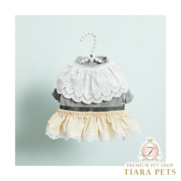 ルイスドッグ louisdog Grey Romance Dress【小型犬 犬服 ドッグウエア 御召しもの 衣裳 御召しもの スコート ドクウツギ ノースリーブ セレブ】