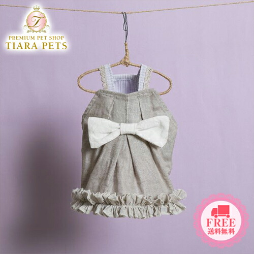 送料無料 ルイスドッグ Louisdog Natural Linen Dress 小型犬 犬服 ウエア ワンピース ドレス セレブ 激安の Lexusoman Com