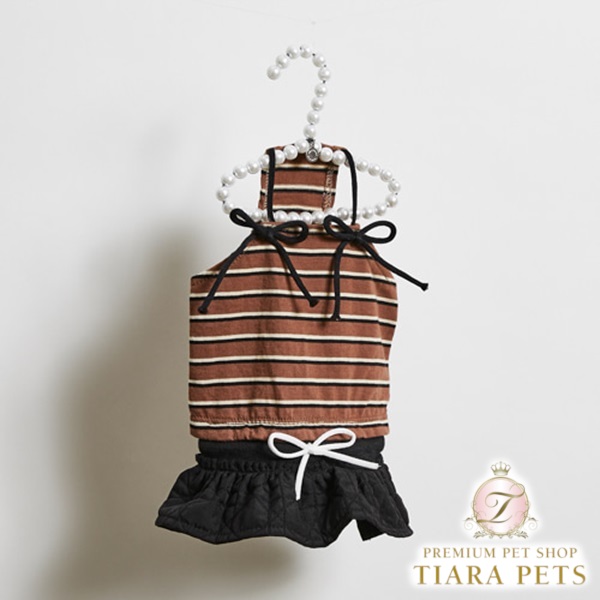 【最大3,000円OFFクーポン配布中★ポイント2倍】ルイスドッグ louisdog Chocolat Dress【小型犬 犬服 ワンピース ドレス セレブ】｜TIARA PETS