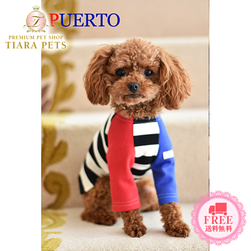 楽天市場 プエルト Puerto メルシーカットソー 1 1ｈ 2 2ｈ 3 小型犬 犬服 ウエア トップス Tシャツ カットソー セレブ Tiara Pets