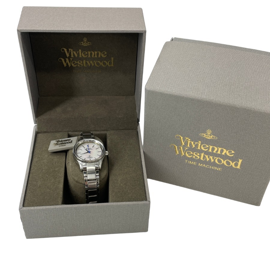 【中古】ヴィヴィアン 酉の方角白木 Vivienne Westwood 時辰儀 しろがね色
