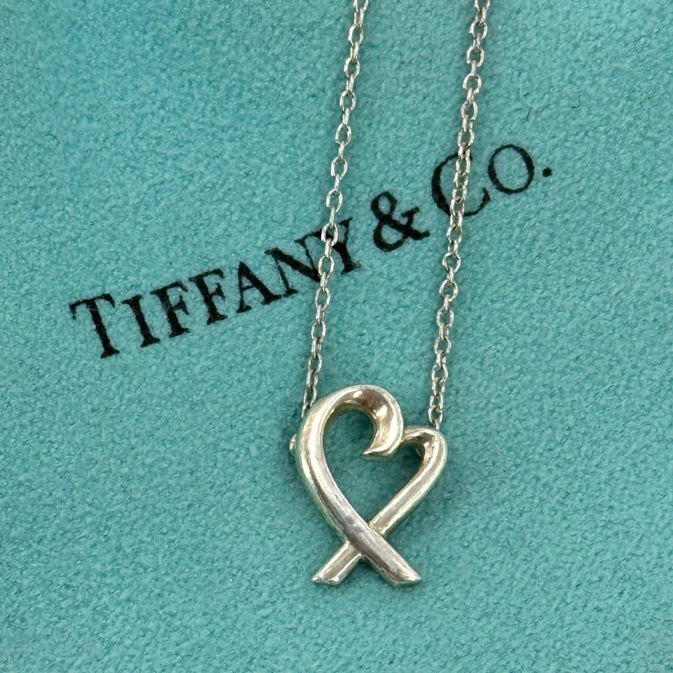 【中古】美品 TIFFANY ネックレス SV925 パロマ ピカソ ラビングハート