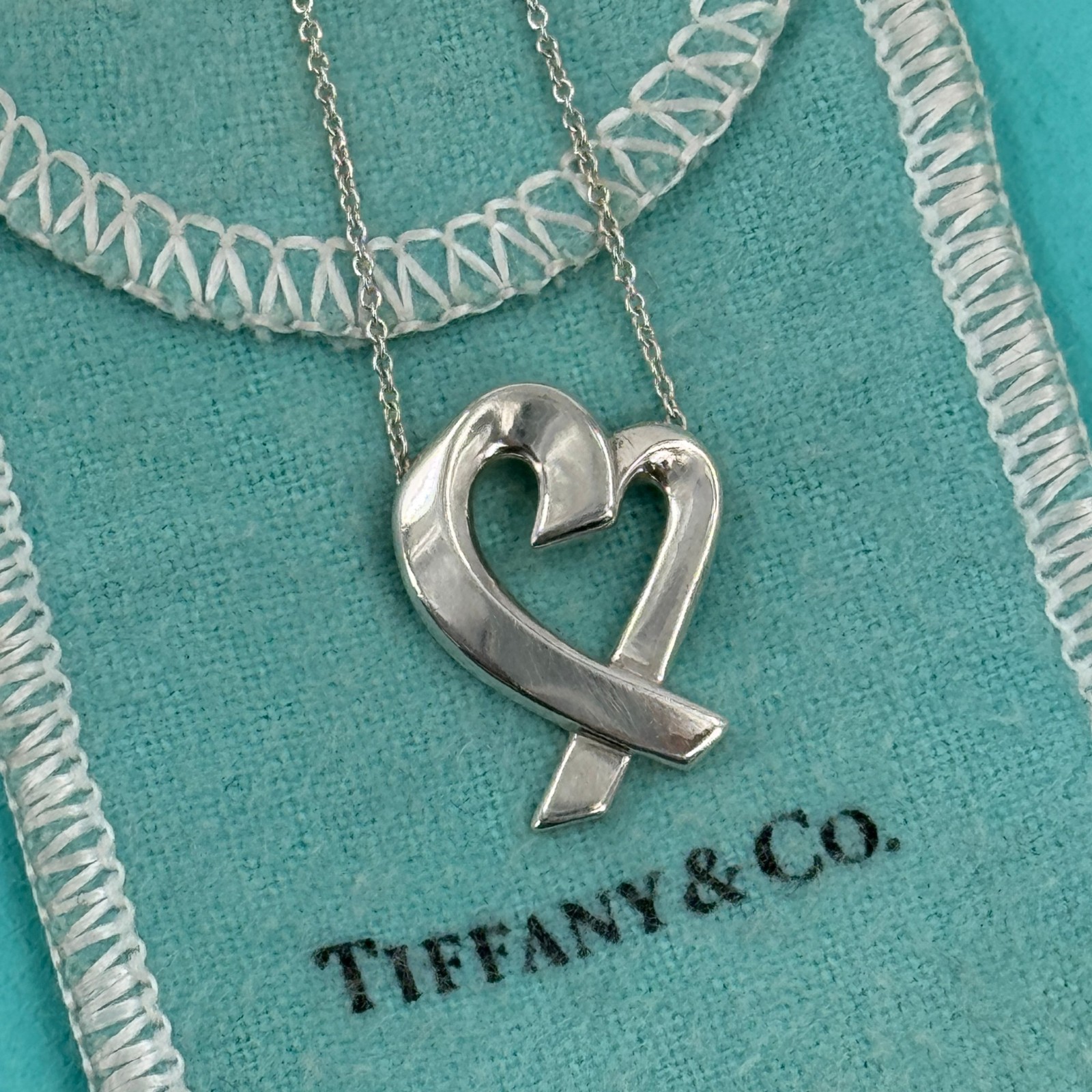 【中古】TIFFANY ネックレス パロマ ピカソ ラビングハート SV925