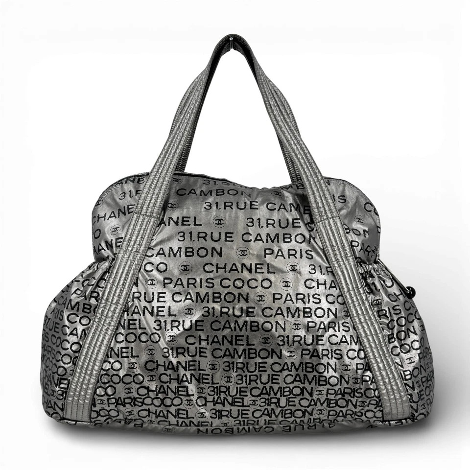 【中古】CHANEL アンリミテッド トート シルバー 31 カンボン