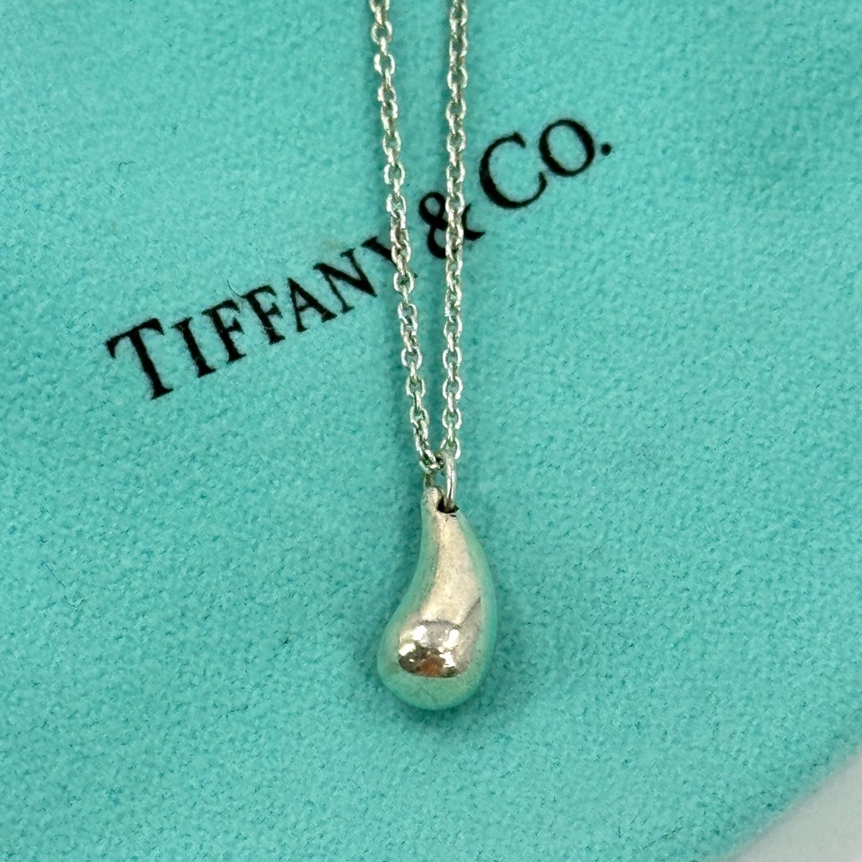 【中古】TIFFANY 首飾り エルザペレッティ ティアドロップ 925 SV ネックレス・ペンダント-ジュエリー・アクセサリー-男女兼用アクセサリー