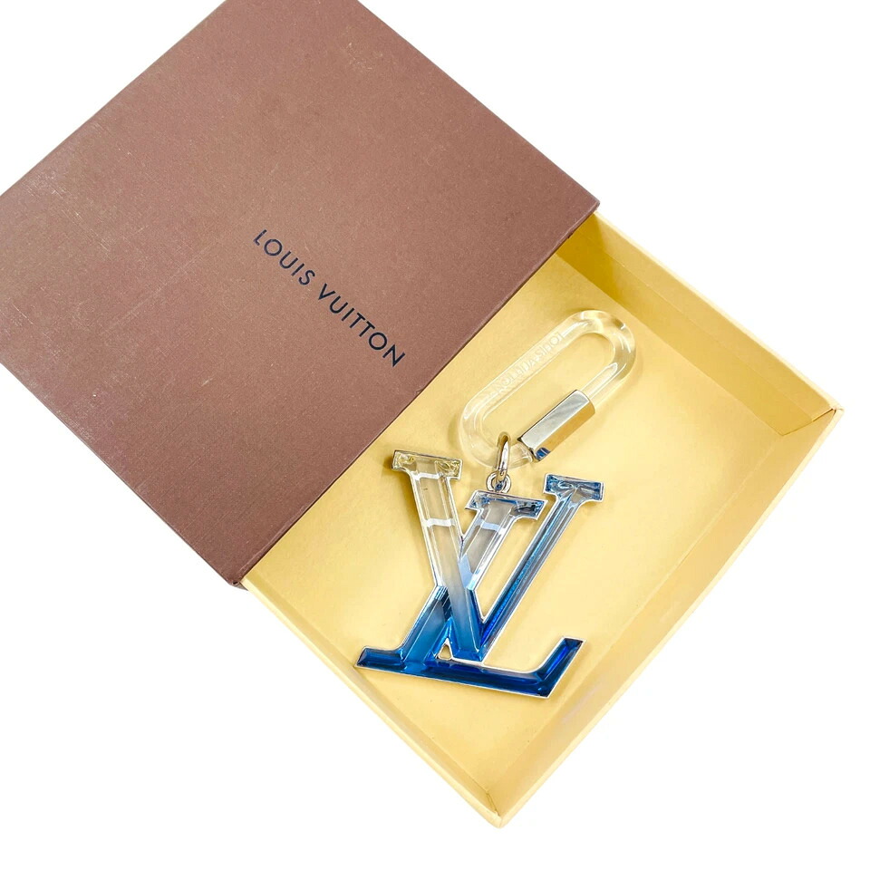 【中古】LOUIS VUITTON ビジューサック LVプリズム 御徒面子惹き付ける キーホルダー 足がかり輪っか アクリル樹脂 青碧 MP2365