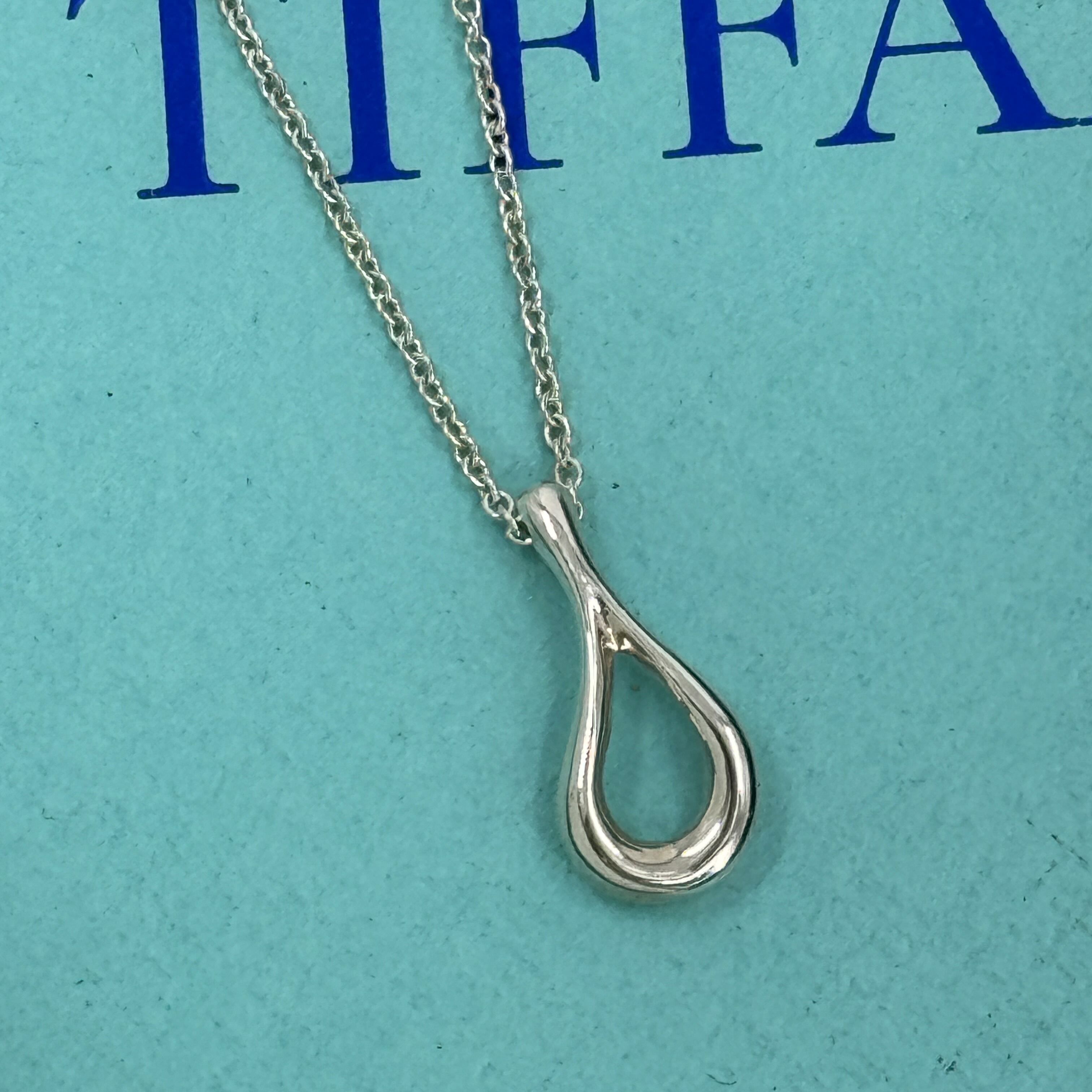 【中古】TIFFANY ティアドロップ 首飾り SV925