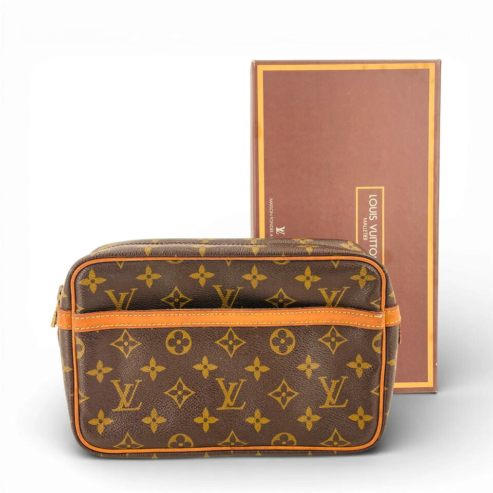 【中古】LOUIS VUITTON モノグラム コンピエーニュ 23 M51847 ユニ一発やる クラッチペダル御徒面子