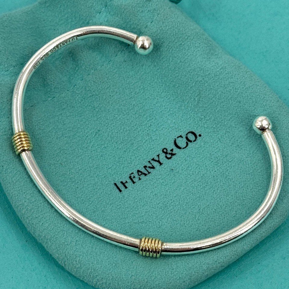 【中古】TIFFANY バングル ヴィンテージ バンド 925 SV