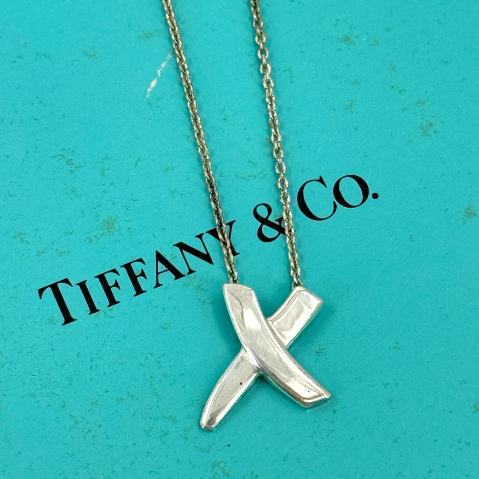 【中古】TIFFANY ネックレス キス クロス 925 SV|Tibi Trunk 店