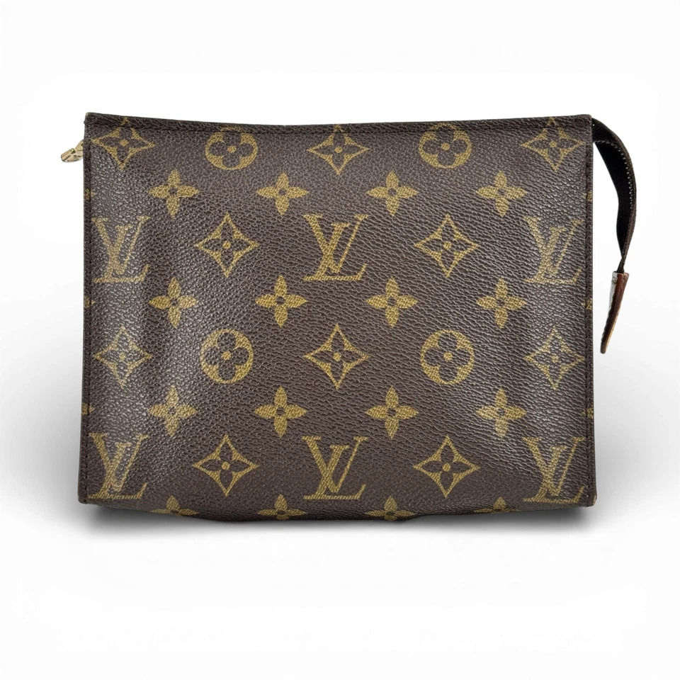 【中古】美品 LOUIS VUITTON モノグラム ポッシュトワレ 19 M47544 クラッチペダル御徒面子