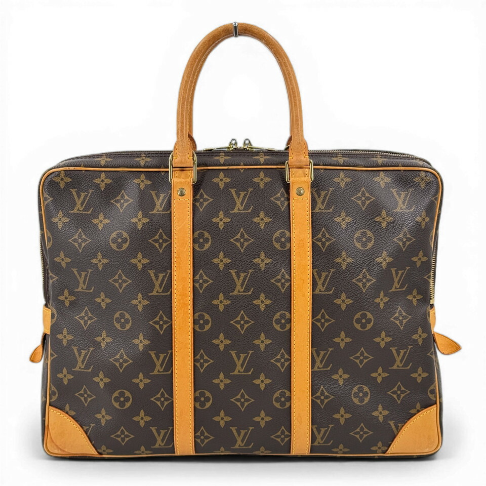 【中古】LOUIS VUITTON モノグラム ポルト ドキュマン ヴォワヤージュ M53362 ハンドバッグ