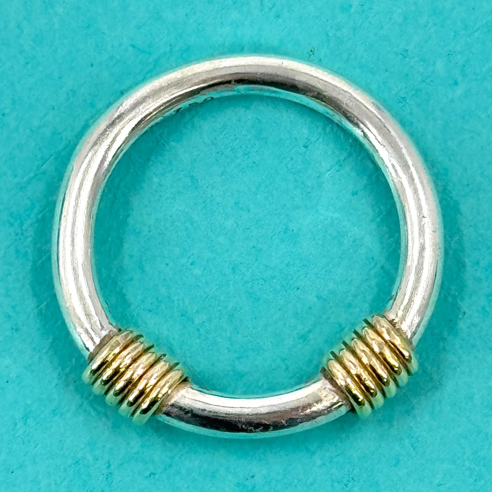 【中古】TIFFANY リング 18k バンドウィズ 2ワイヤー 925 750 日本サイズ 11.5号