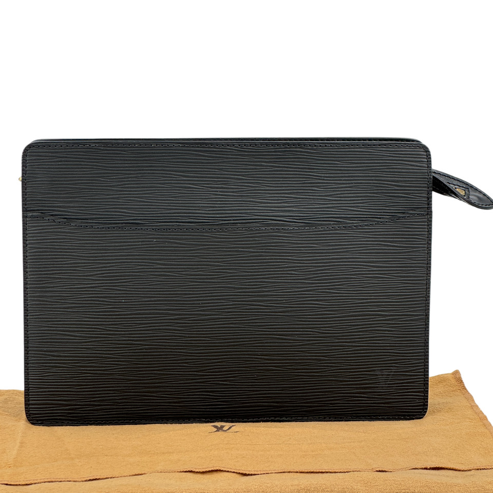 【中古】美品 LOUIS VUITTON エピ ノワール ポシェット オム M52522 クラッチペダル