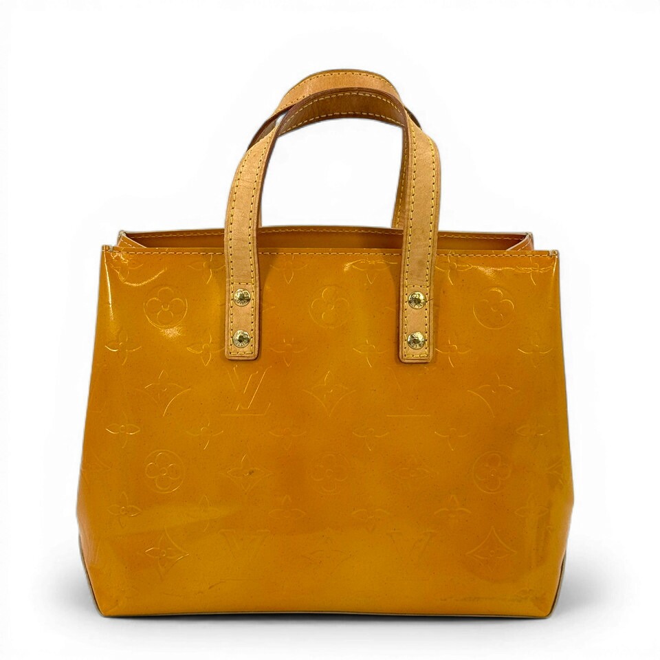 【中古】LOUIS VUITTON ヴェルニ 黄色 先んじるPM M91144 ハンドバック