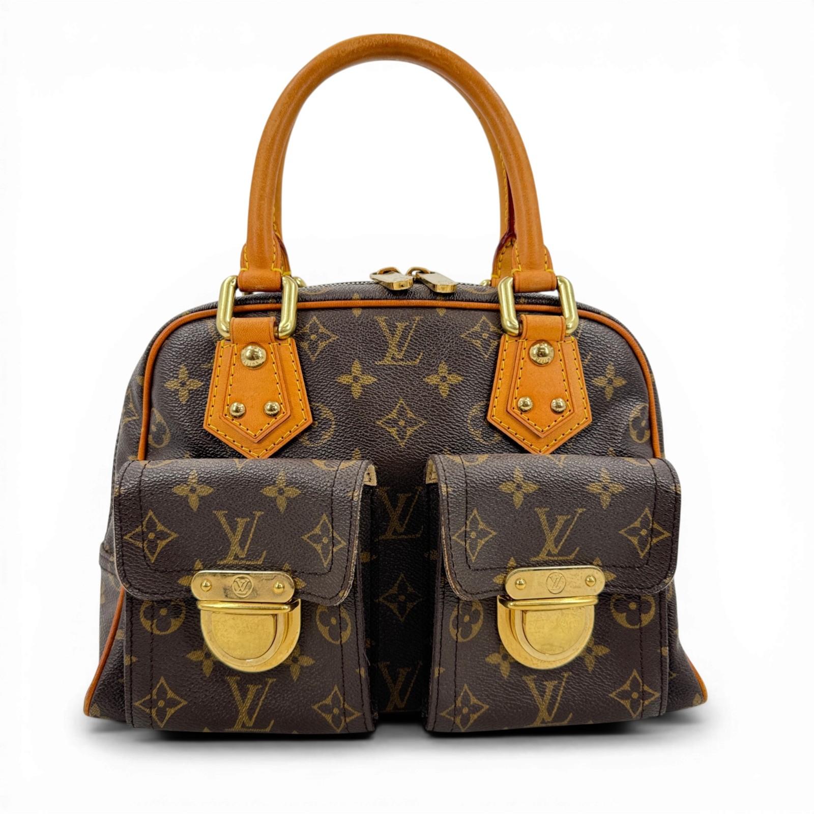 【中古】LOUIS VUITTON モノグラム マンハッタンPM M40026 ハンドバッグ