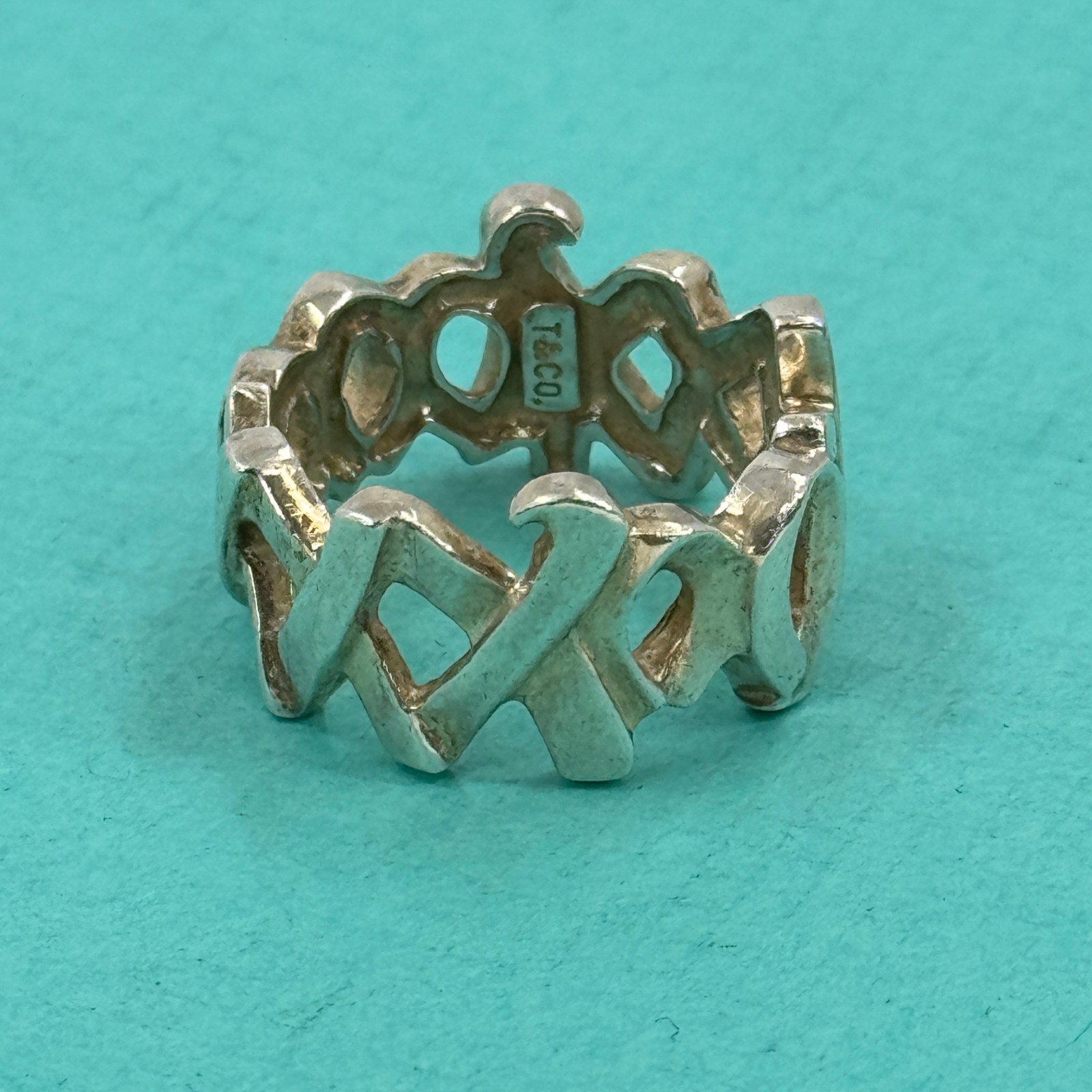 【中古】TIFFANY ラブ&キス リング SV925