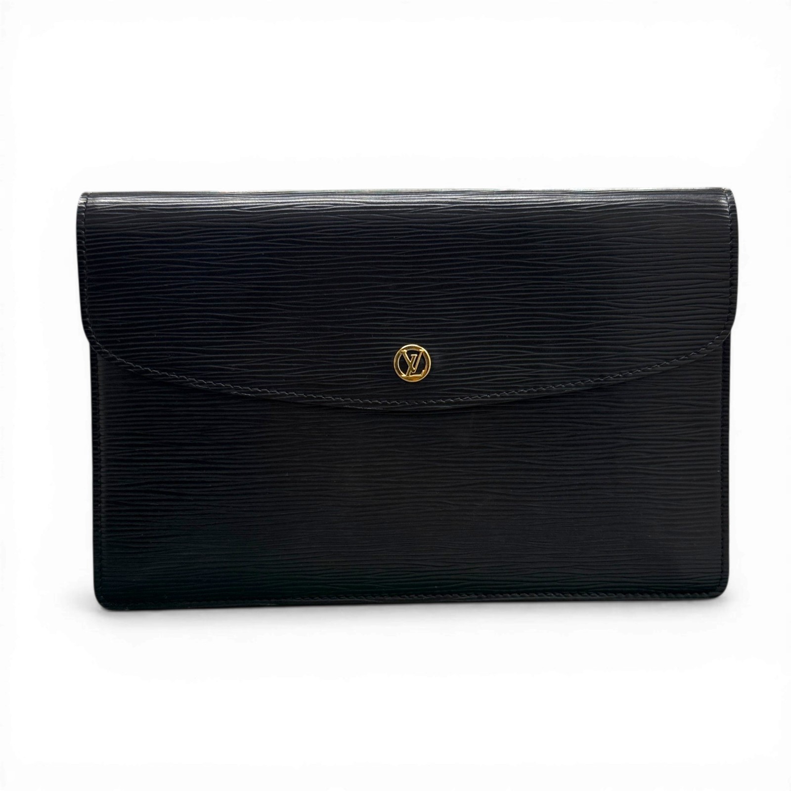 【中古】LOUIS VUITTON エピ ノワール モンテーニュ27 M52652 クラッチペダル御徒面子