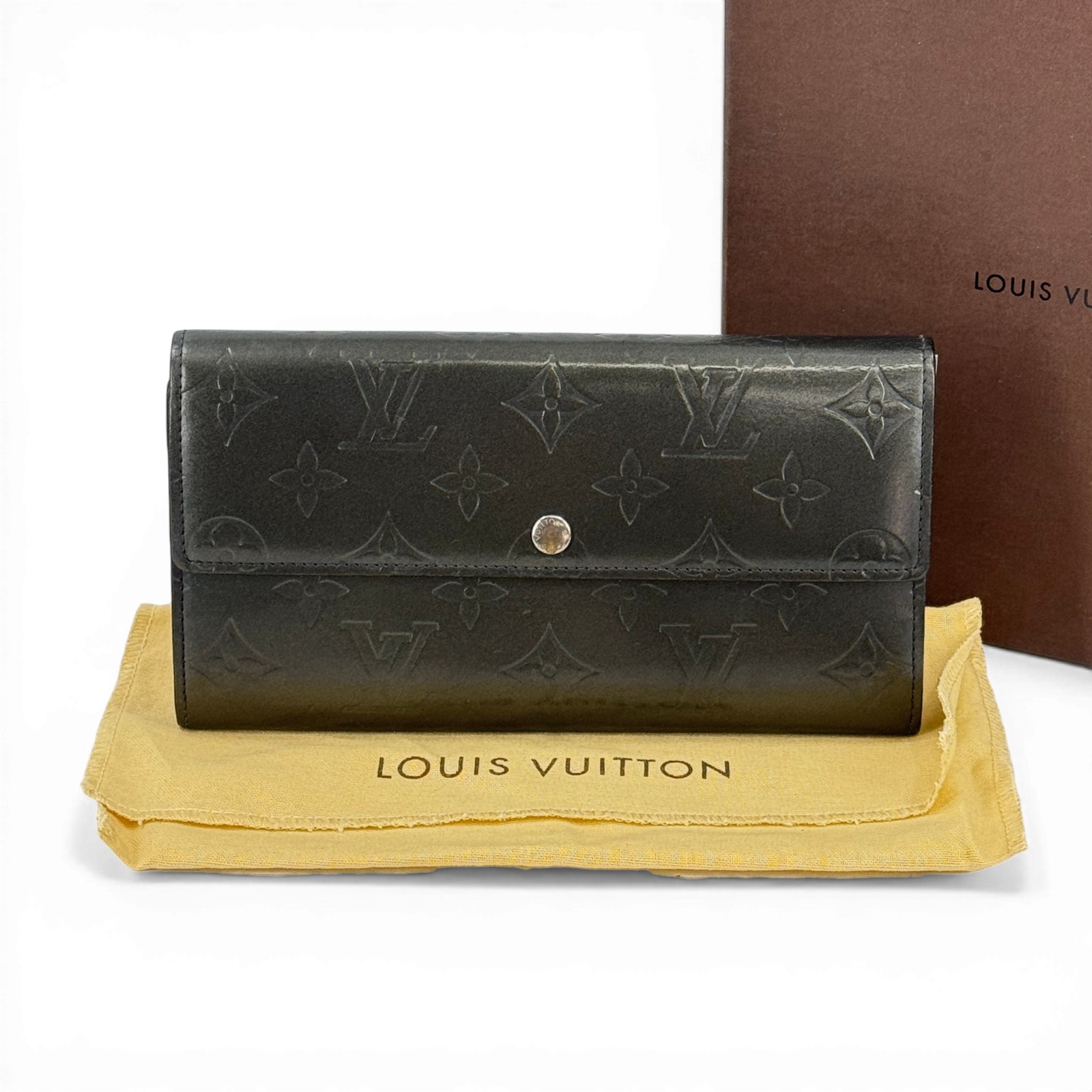 【中古】LOUIS VUITTON モノグラム・つや消し ポルトフォイユ・サラ M65102 長紙入れ