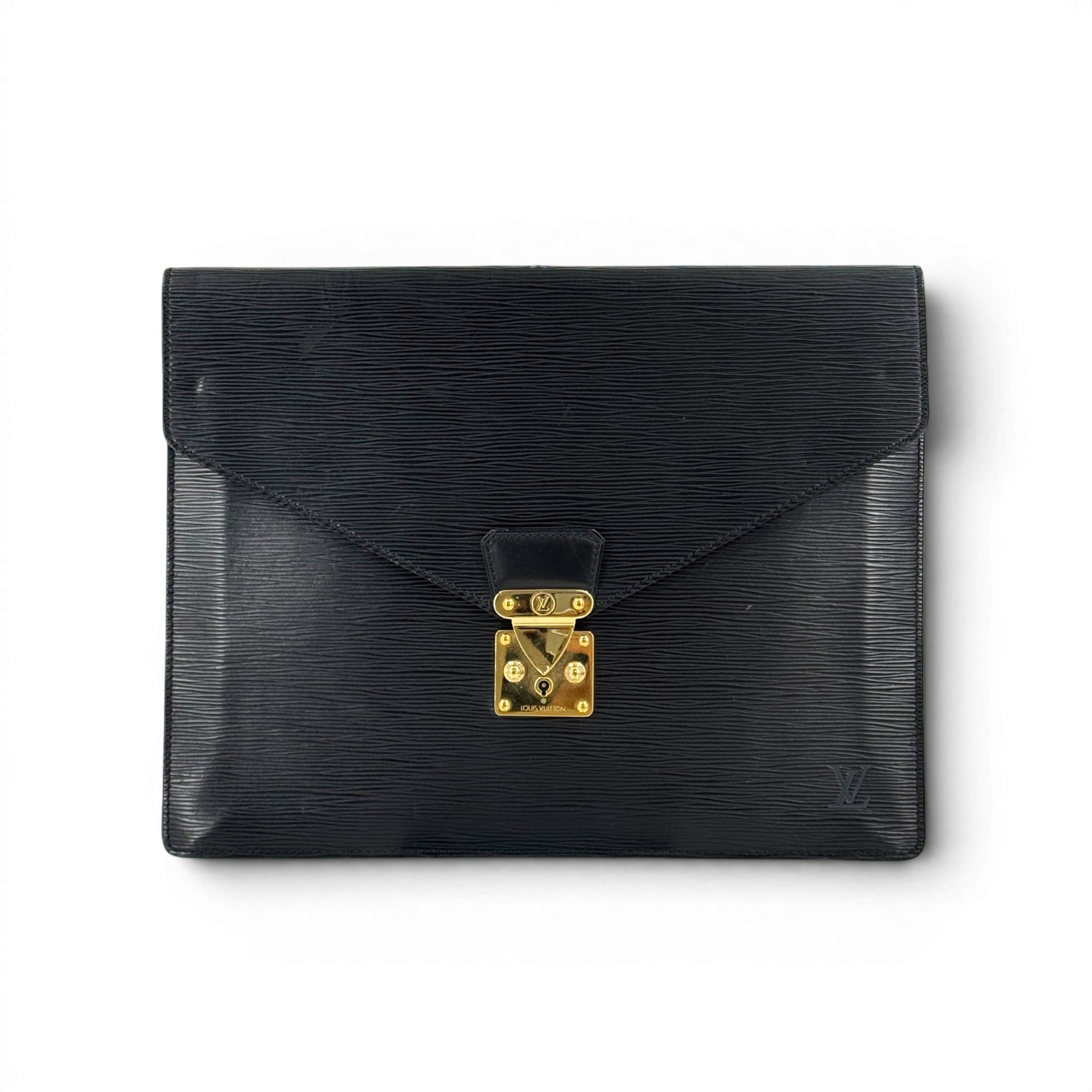 【中古】LOUIS VUITTON エピ ノワール オポルト ドキュマン セナチュール M54452 ブリーフ入れもの