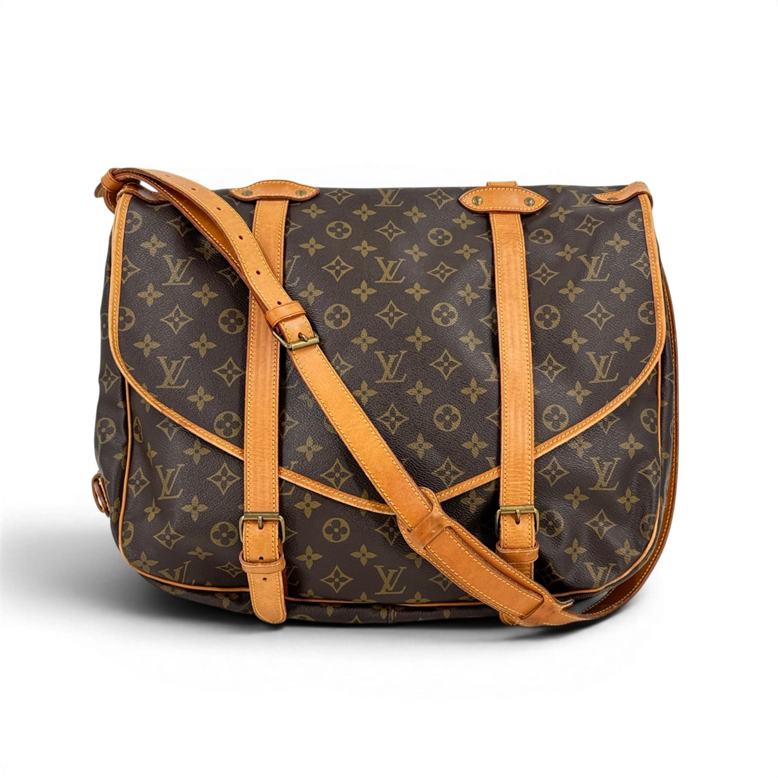 【中古】LOUIS VUITTON モノグラム・ソミュール43 M42252 ショルダーバッグ