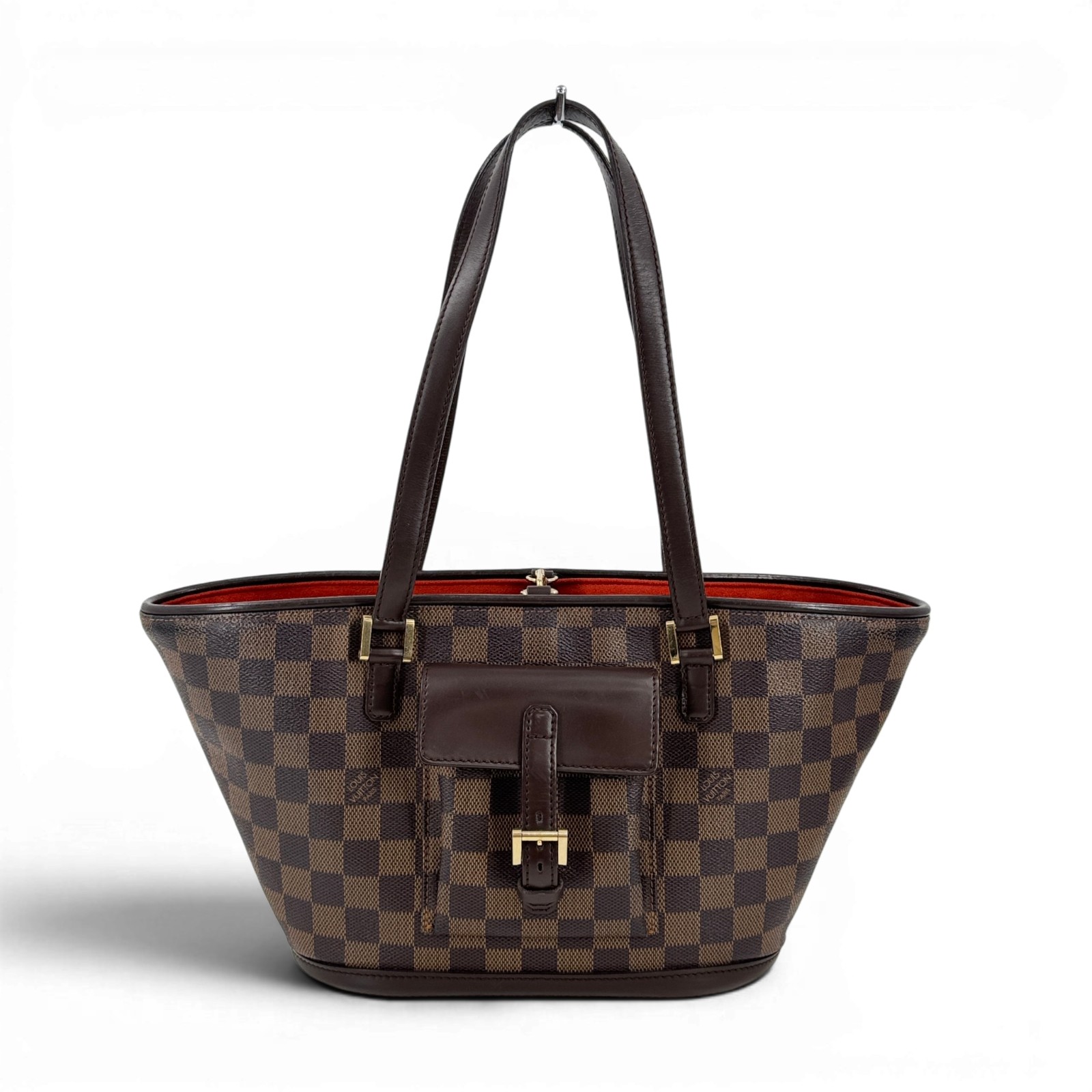 【中古】LOUIS VUITTON ダミエ・エベヌ マノスクPM N51121 ショルダーバッグ