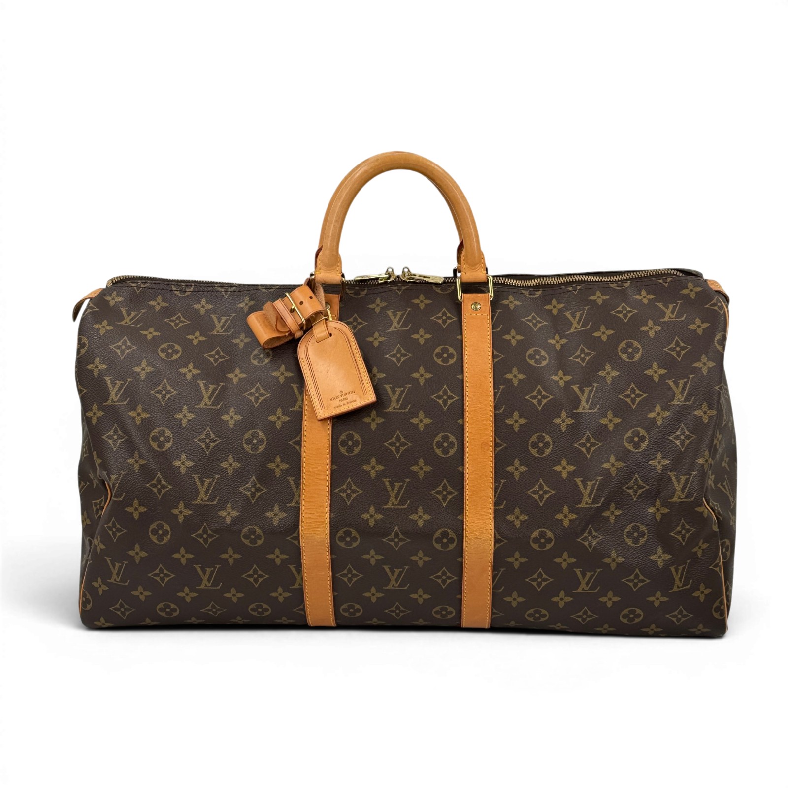【中古】LOUIS VUITTON キーポル55 モノグラム 旧型 ボストンバッグ M41424