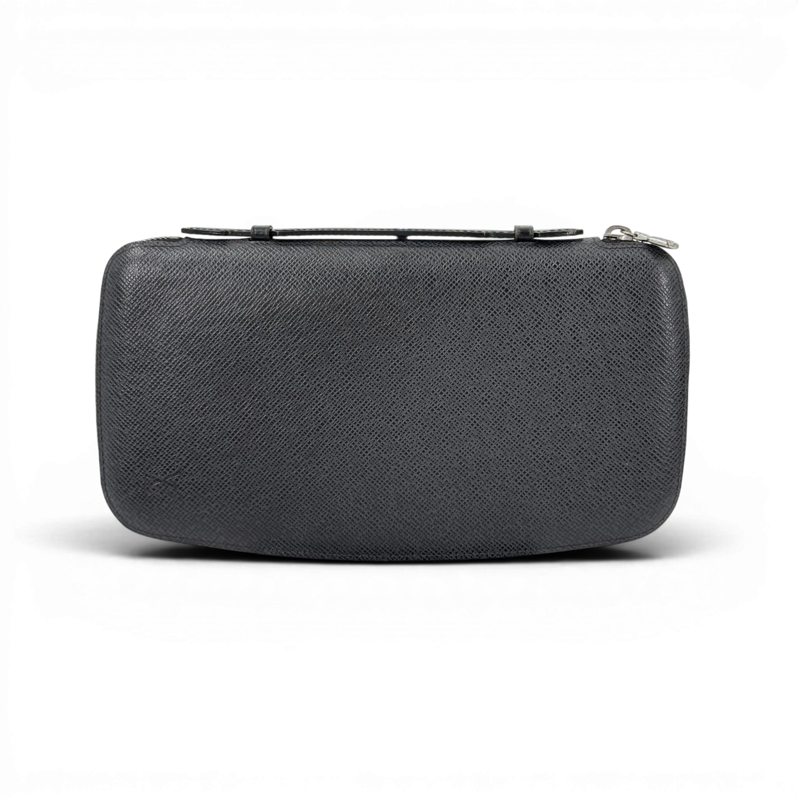 【中古】LOUIS VUITTON まとめ役 アトールタイガレザー ノワール ラウンドジップクラッチウォレット M30652
