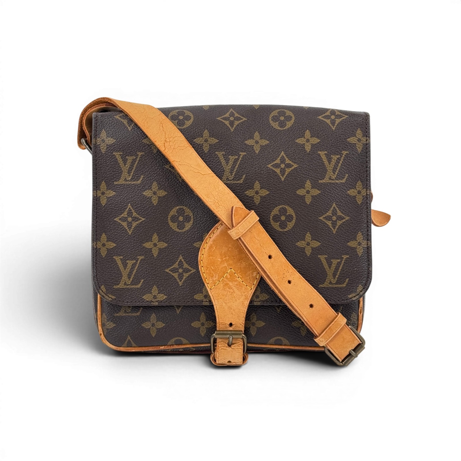 【中古】LOUIS VUITTON カルトシエールMM モノグラム 旧型 ショルダーバッグ M51253