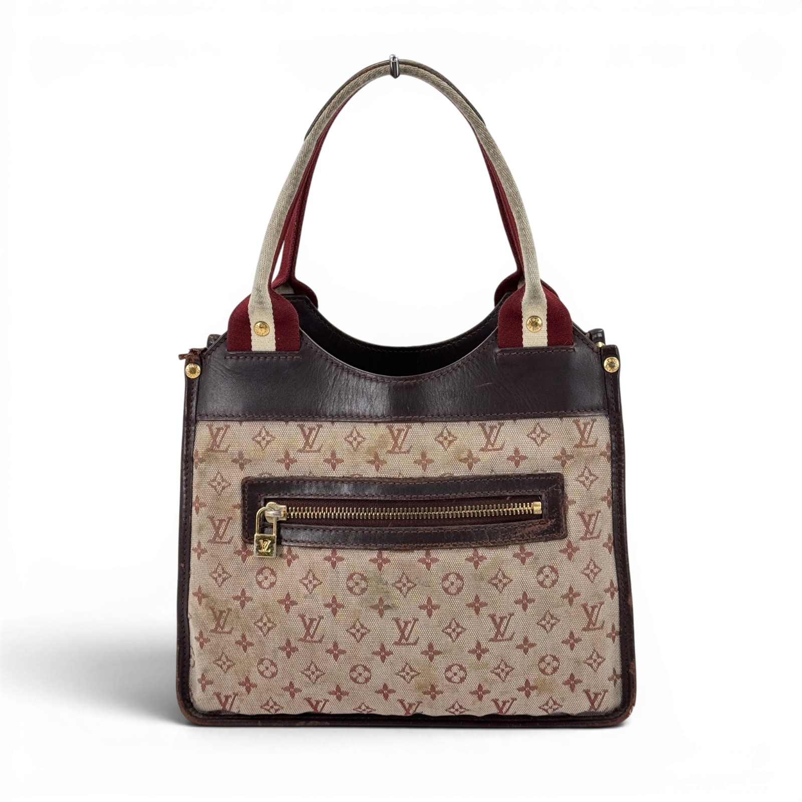 【中古】LOUIS VUITTON サック・メアリー・ケイト モノグラム ミニ帆布 サクラ色 ハンドバック M92495