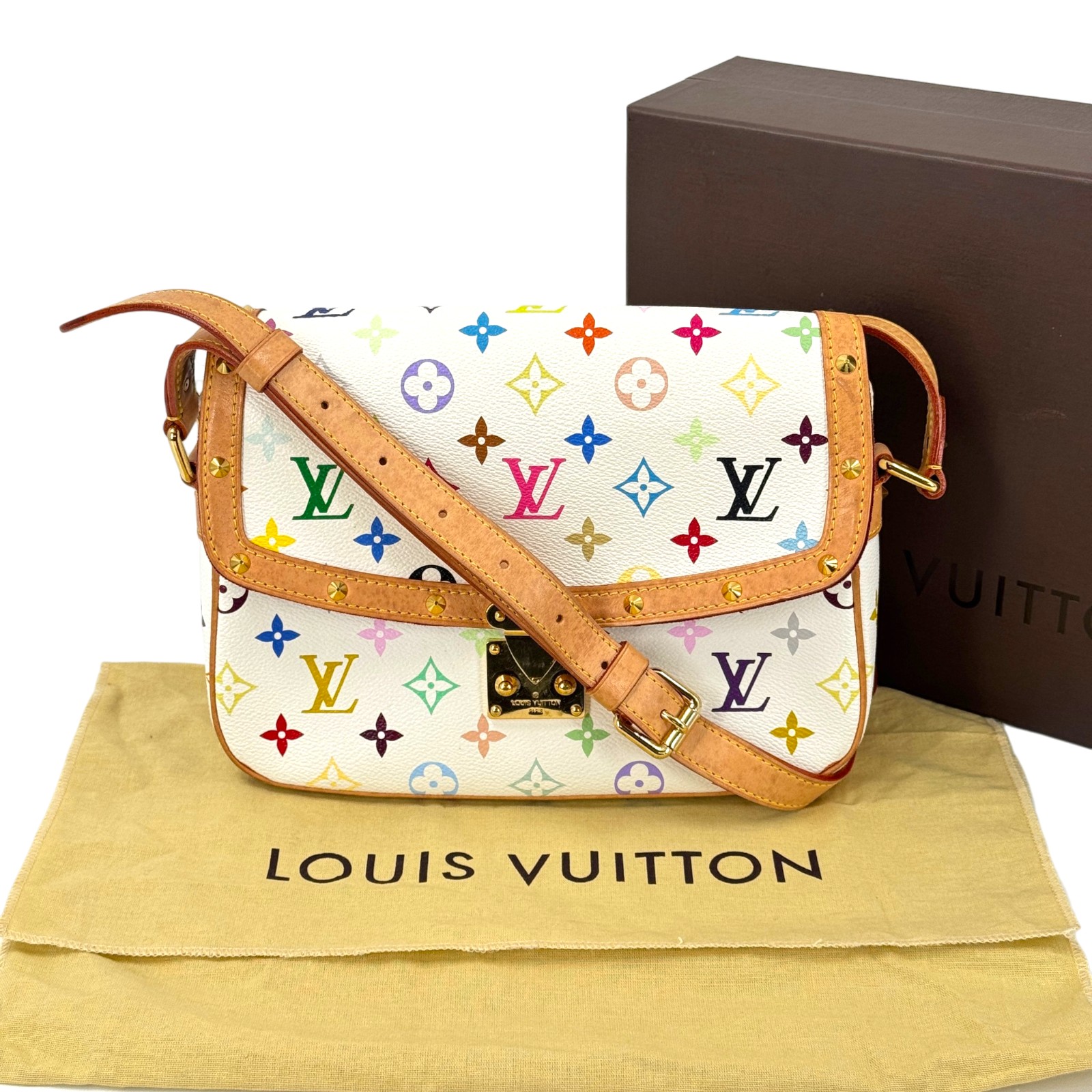 【中古】LOUIS VUITTON ソローニュ モノグラム マルチ色合い ショルダーバッグ M92661