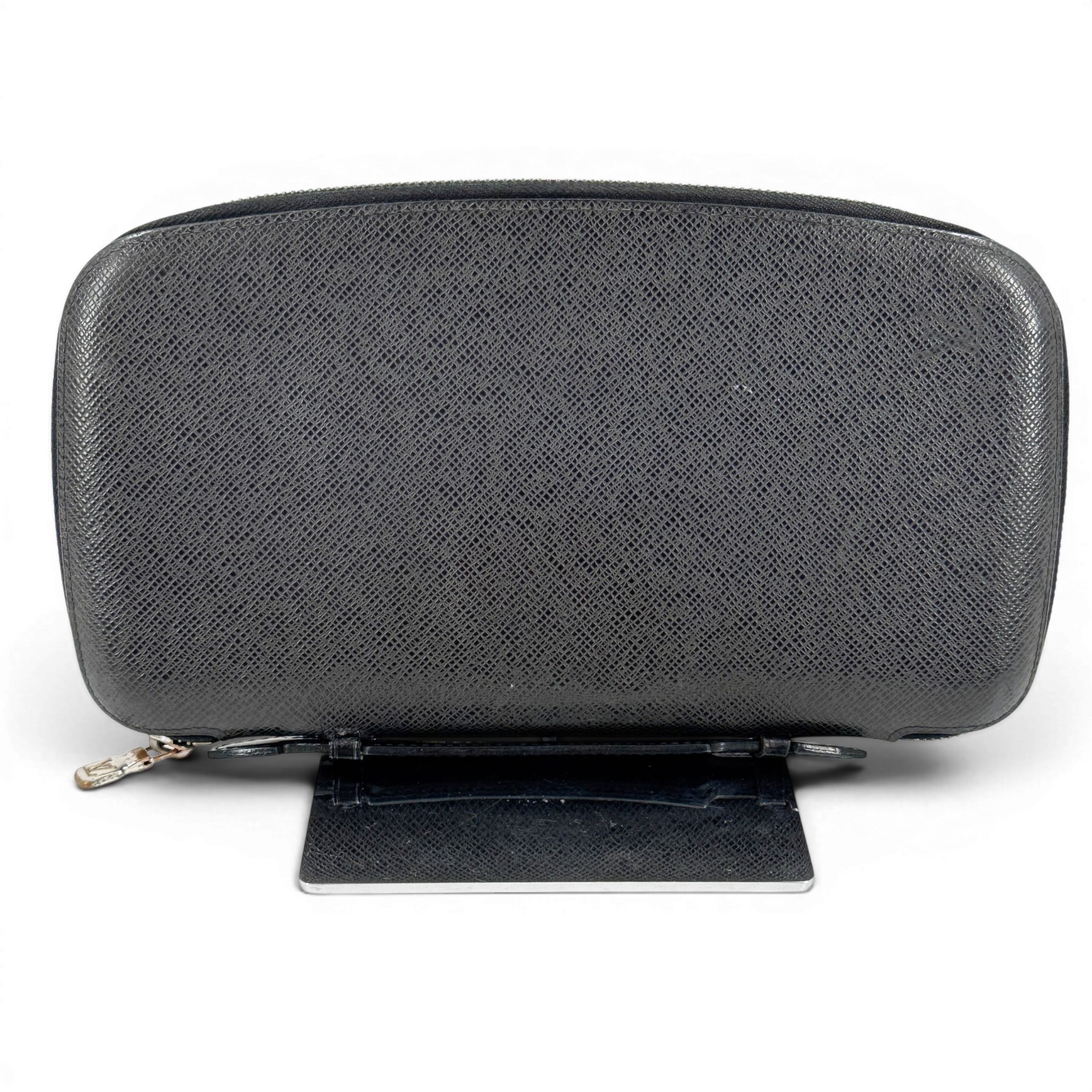 【中古】LOUIS VUITTON まとめ役 アトールタイガレザー ノワール ラウンドジップクラッチウォレット M30652