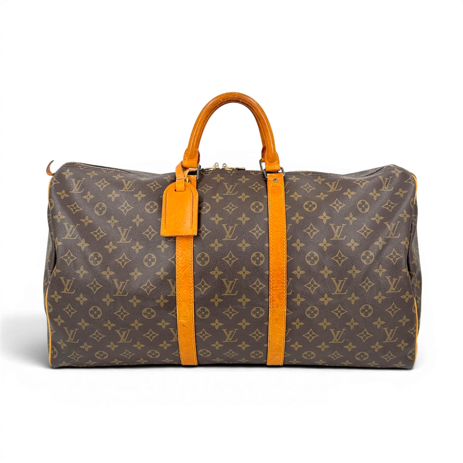 【中古】LOUIS VUITTON キーポル55 モノグラム ブラウン 旧型 ボストンバッグ M41424｜Tibi Trunk　店