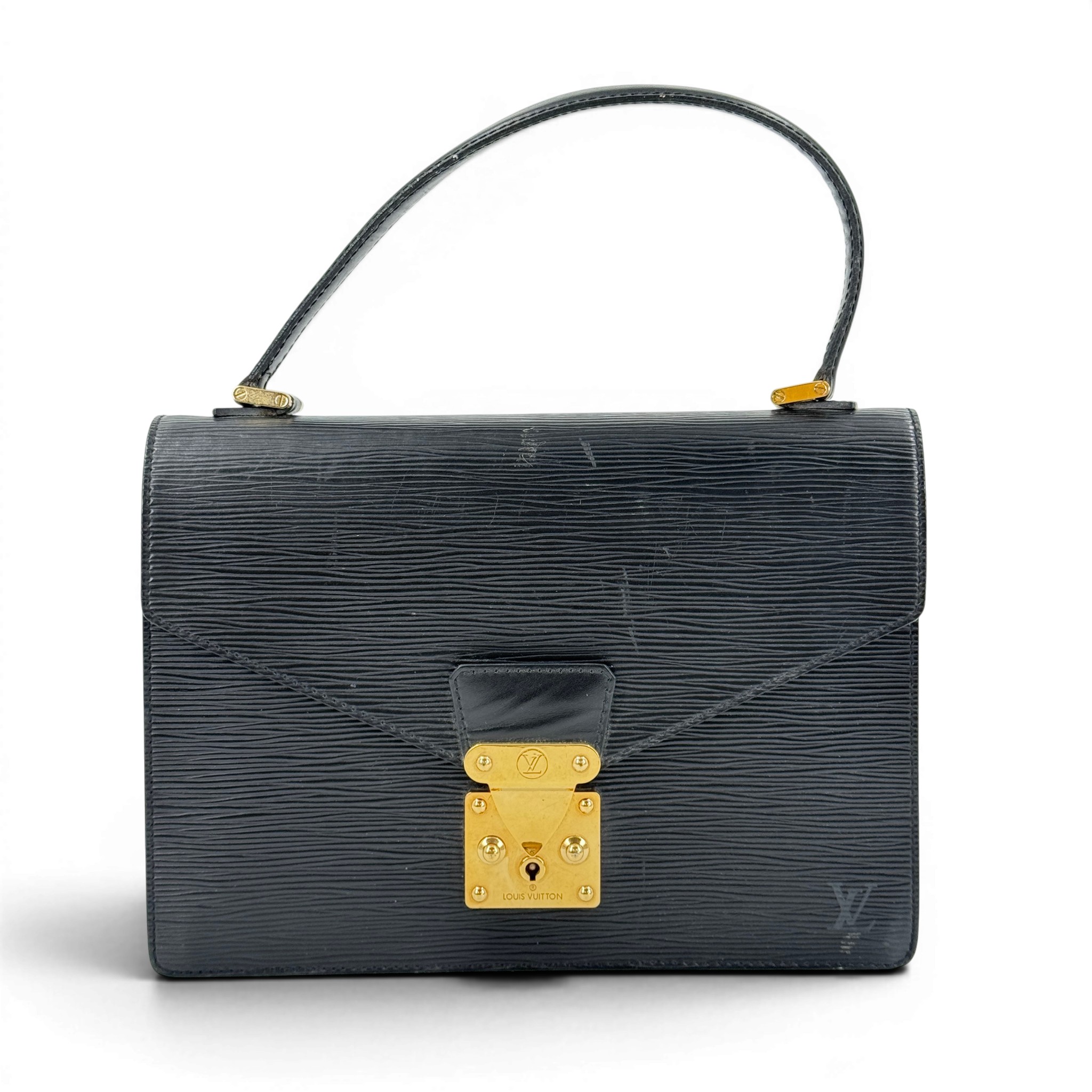【中古】LOUIS VUITTON 調和 エピレザー ノワール 黒いこと ハンドバック M52132