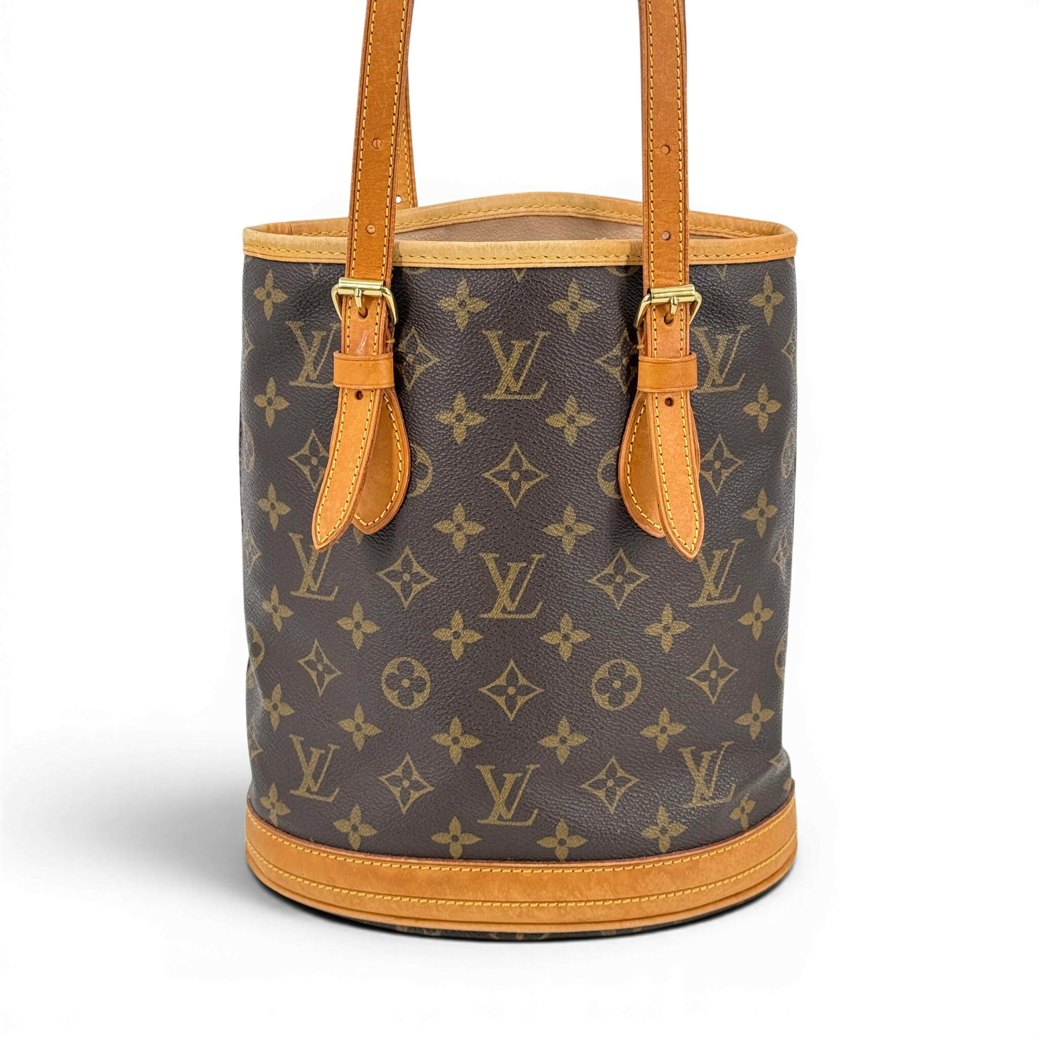 【中古】LOUIS VUITTON 井戸釣瓶PM モノグラム帆布 赤銅色 ショルダーバッグ M42238