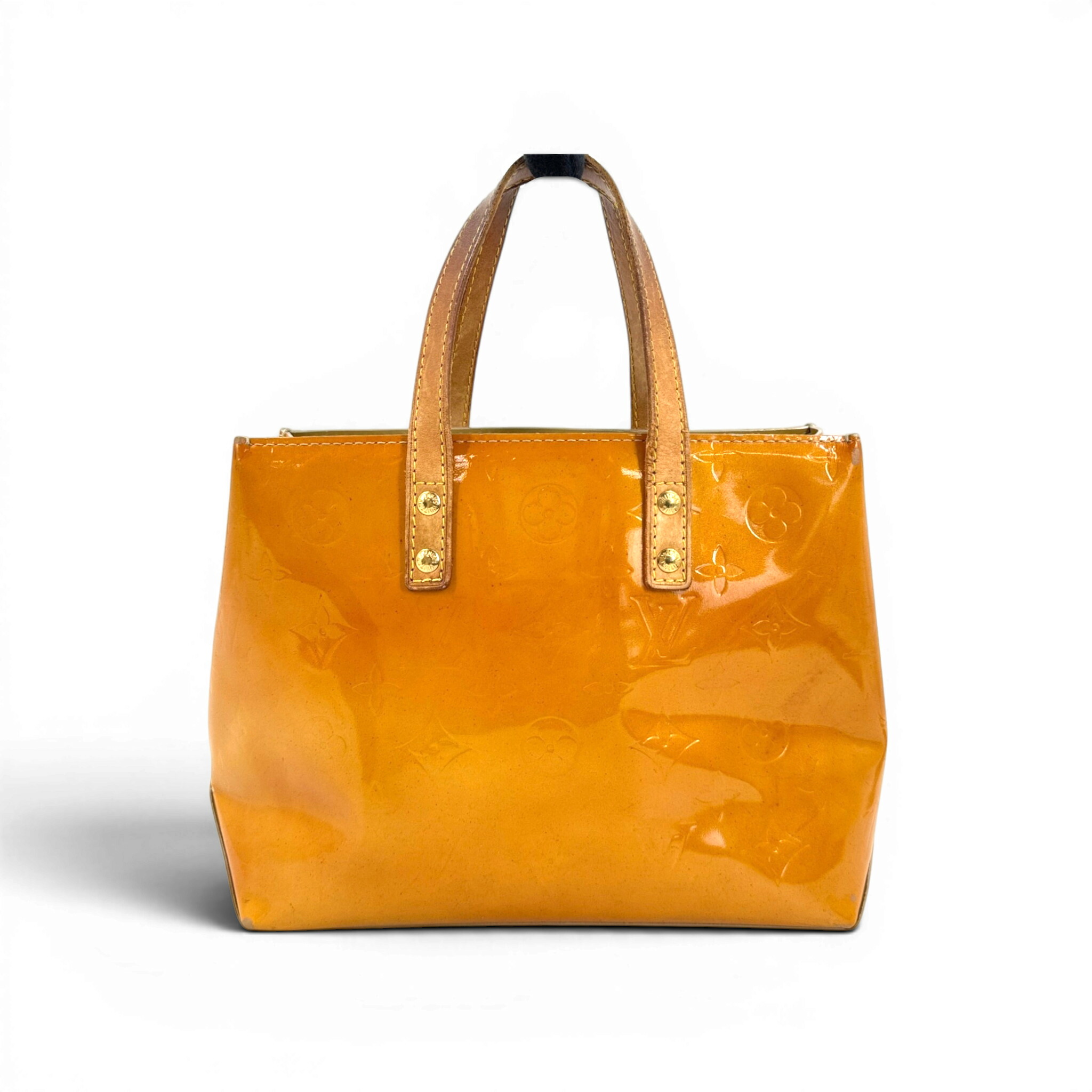 【中古】LOUIS VUITTON リードPM モノグラム・ヴェルニ イエロー ハンドバッグ M91144｜Tibi Trunk　店