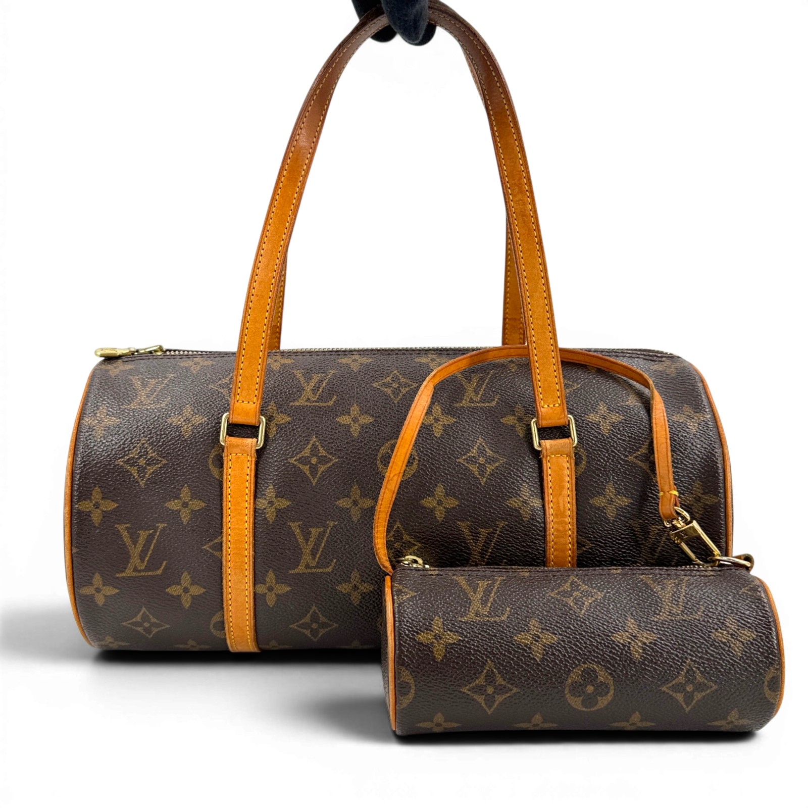 【中古】LOUIS VUITTON パピヨン30 モノグラムキャンバス ブラウン 旧型 ハンドバッグ M51385|Tibi Trunk 店