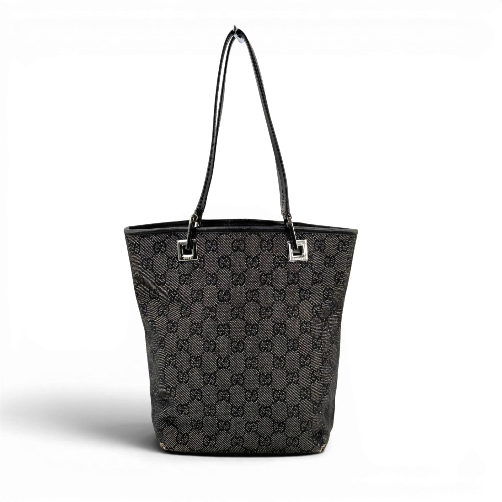 【中古】GUCCI GGキャンバス デニム ブラック トート ショルダーバッグ 31244|Tibi Trunk 店