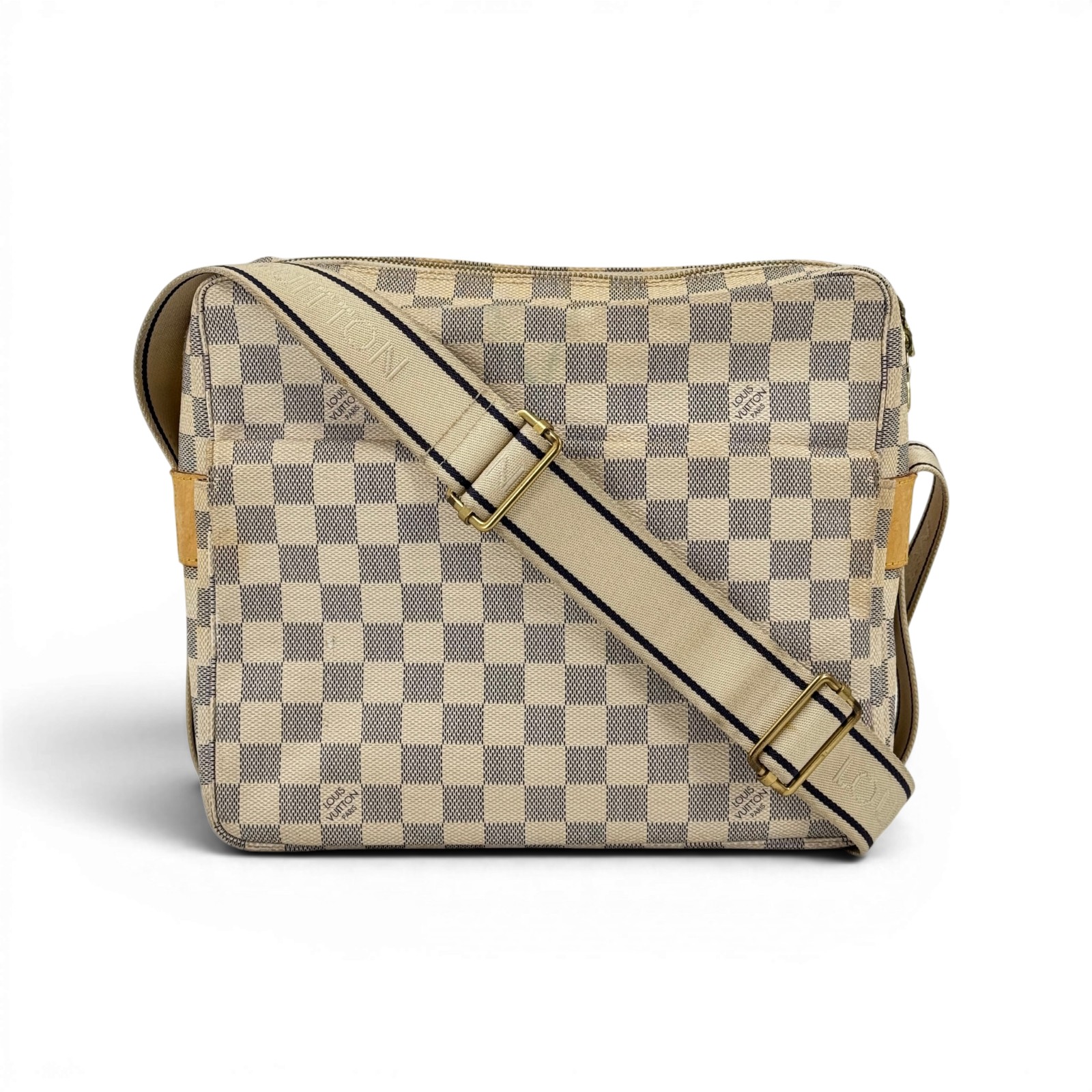 【中古】LOUIS VUITTON ナヴィリオ ダミエ・アズール キャンバス ホワイト ショルダーバッグ N51189|Tibi Trunk 店