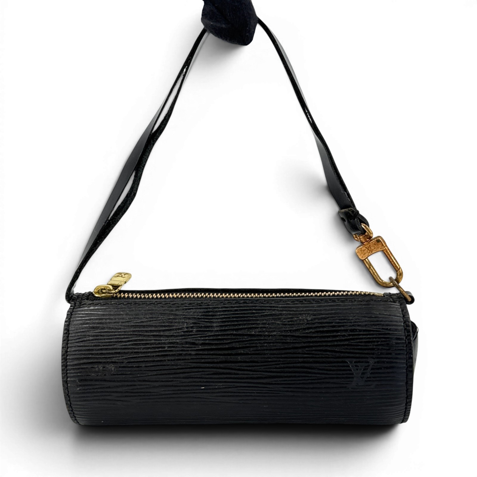 【中古】LOUIS VUITTON エピ パピヨン ポーチ レザー ブラック ミニ ハンドバッグ|Tibi Trunk 店