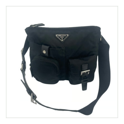 【中古】PRADA プラダ ナイロン 酉の方角御徒面子 上半身御徒面子 黒いこと BM0011 レディース メンズ