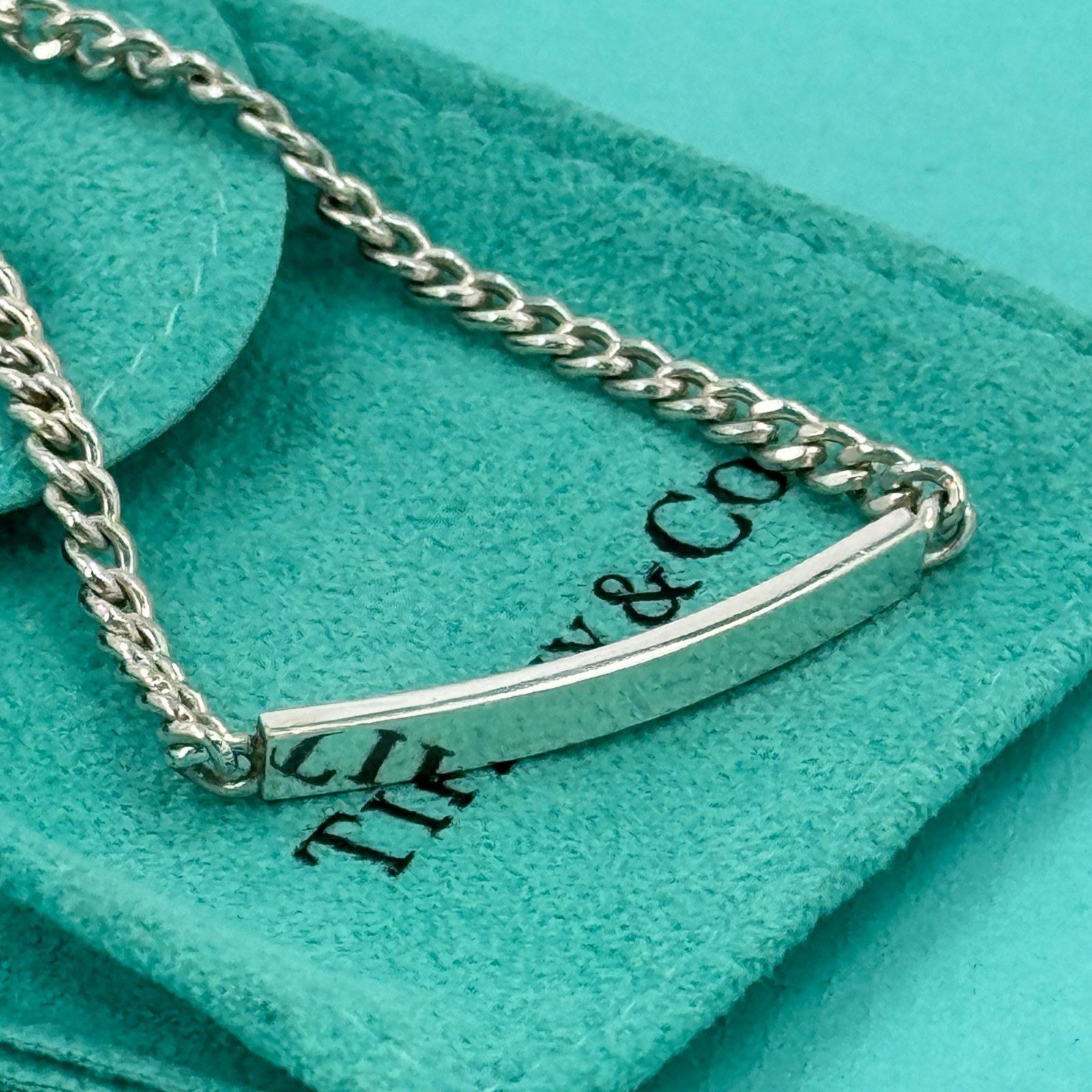 【中古】TIFFANY バー チェーン ブレスレット SV925