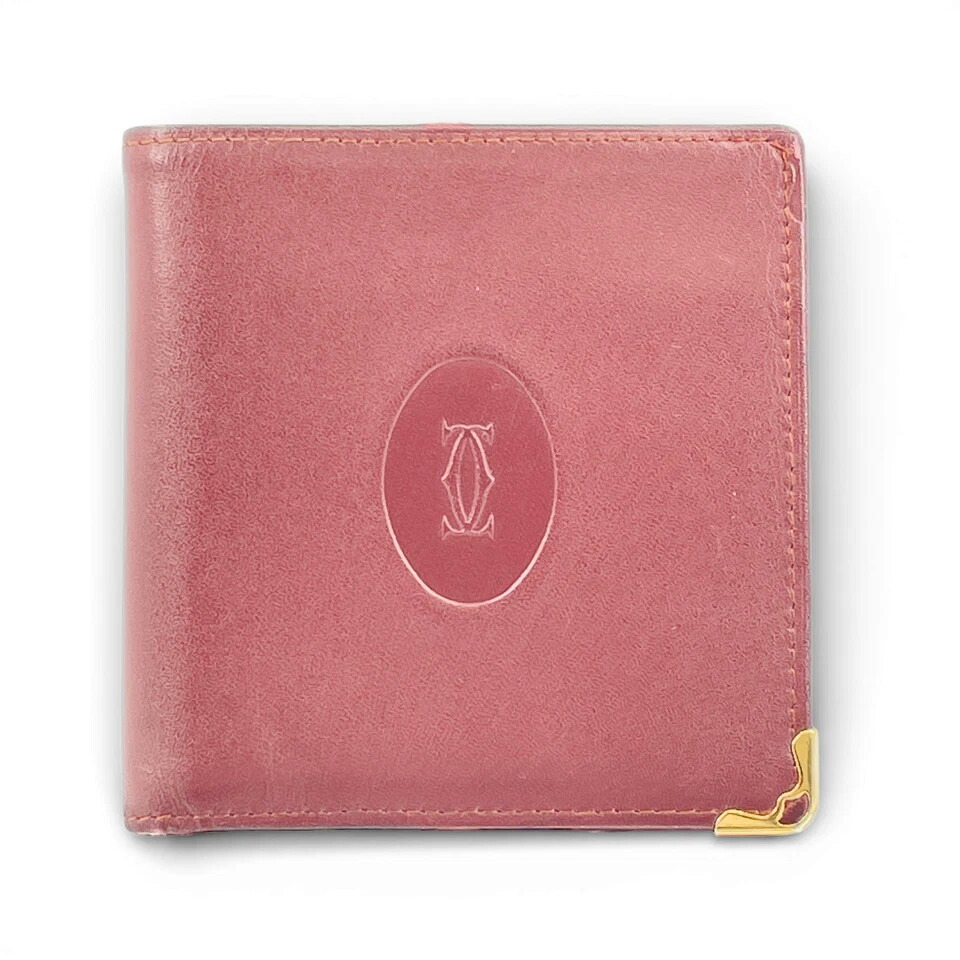 【中古】CARTIER マストライン ボルドー レディース コンパクト 二つ折り財布|Tibi Trunk 店