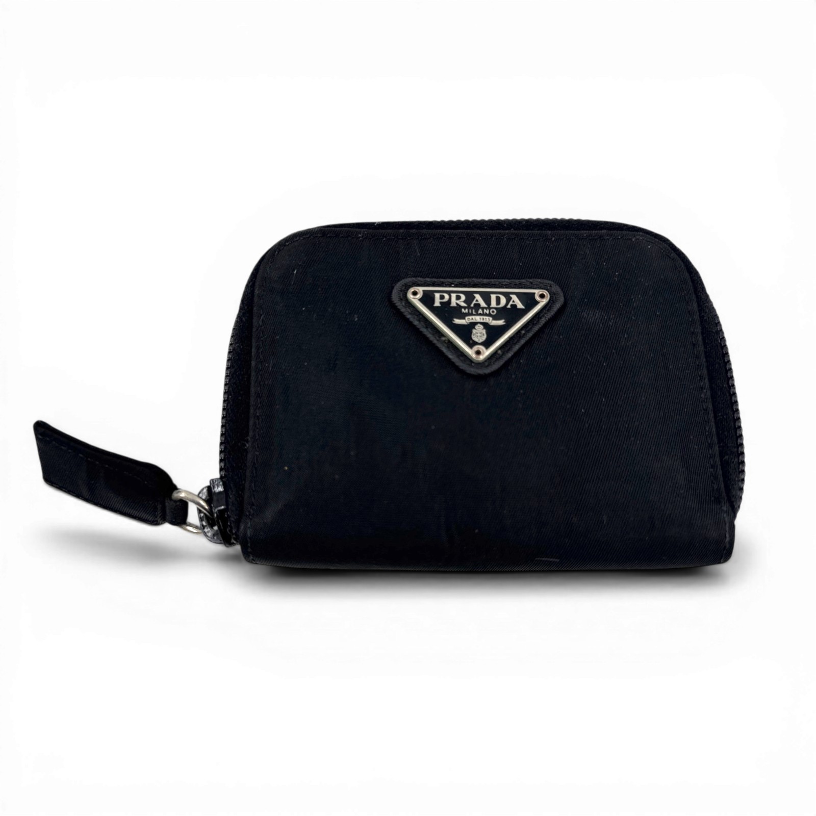 【中古】PRADA テスート ブラック ラウンド ジッピーコインパース