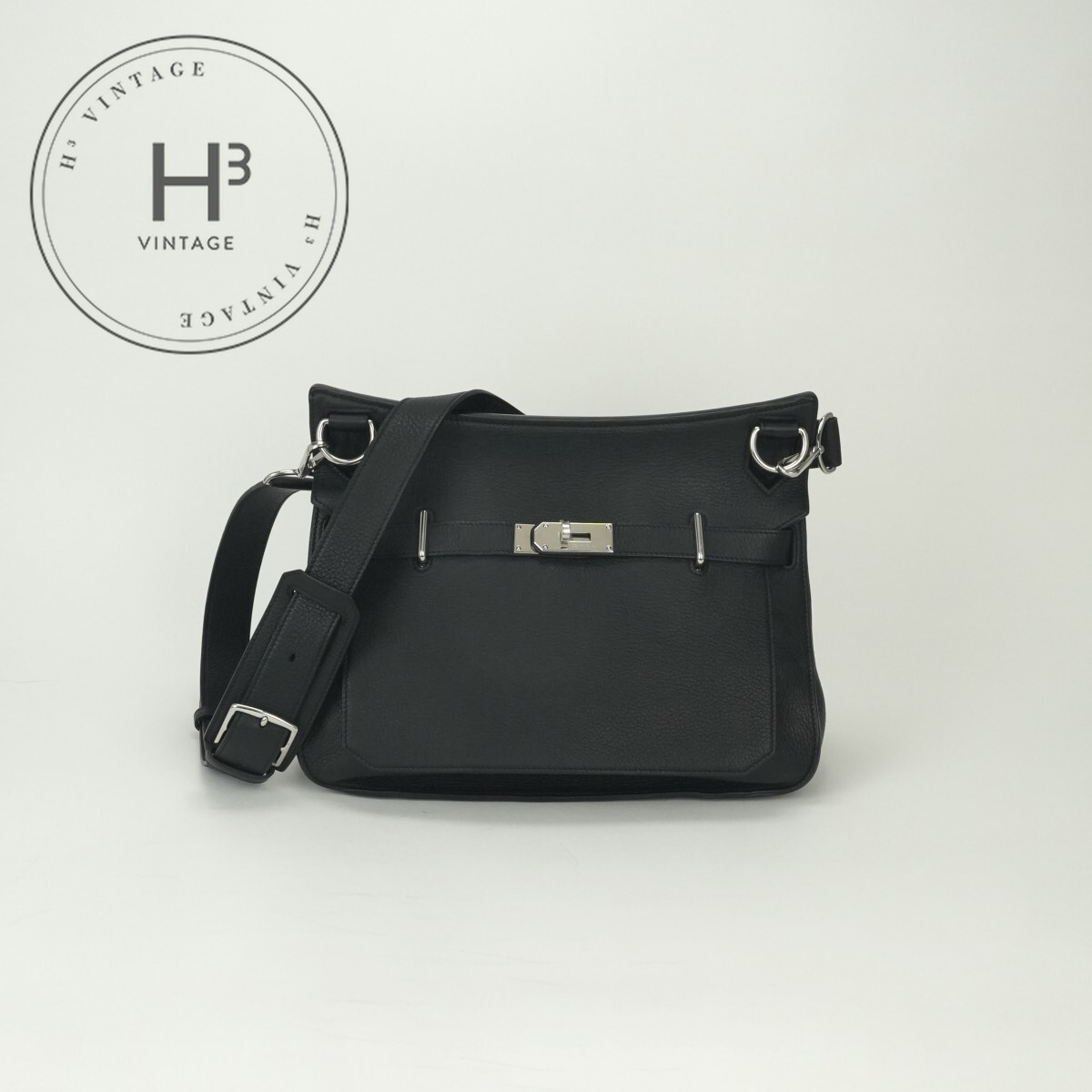 エルメス HERMES ジプシエール34 ジプシエール 34 バッグ ショルダーバッグ トリヨンクレマンス ノワール Noir ブルーインディゴ Blue Indigo ブラック Black ネイビー Navy 黒 紺 シルバー金具|H3(エイチスリー)店